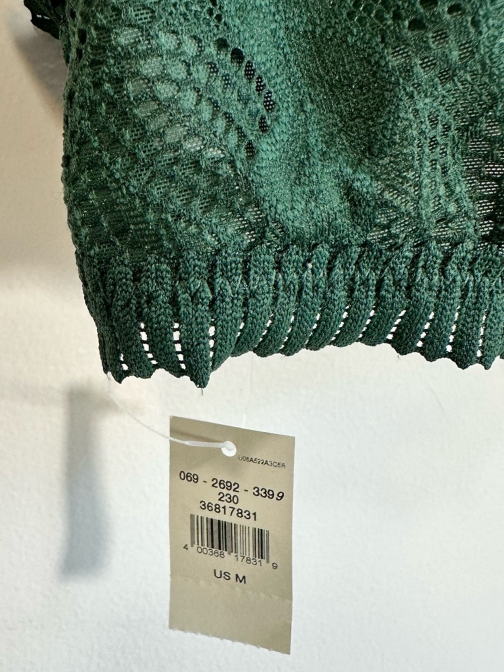 NWT Aerie Coral Lace Bandeau Bralette Sycamore Green Size Medium - Picture 12 of 15